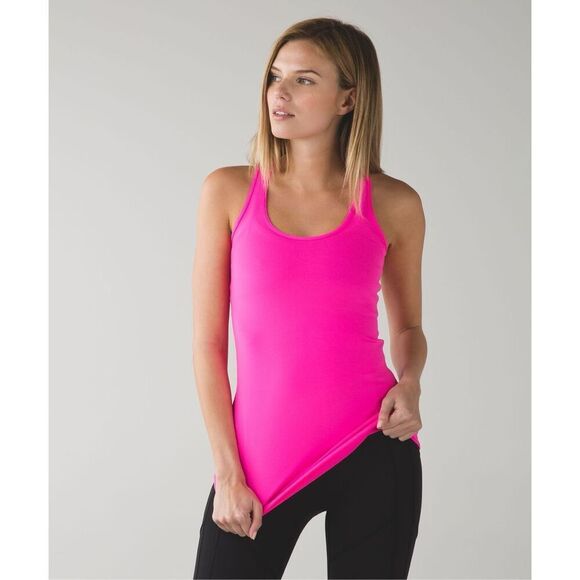 Lululemon Cool Racerback In Raspberry Glo Light Size 4 - Picture 2 of 8